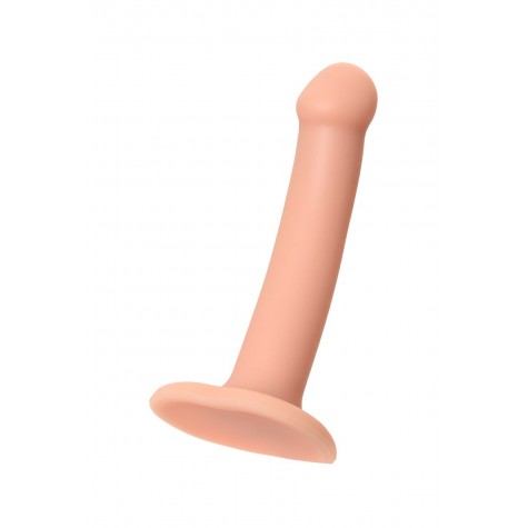 Телесный фаллос на присоске Silicone Bendable Dildo S - 17 см.