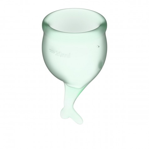 Набор зеленых менструальных чаш Feel secure Menstrual Cup