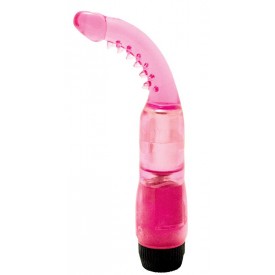 Розовый вибромассажер-стимулятор G-spot - 19 см.